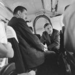 Pierre LEFRANC et le ministre Raymond Triboulet dans l'avion